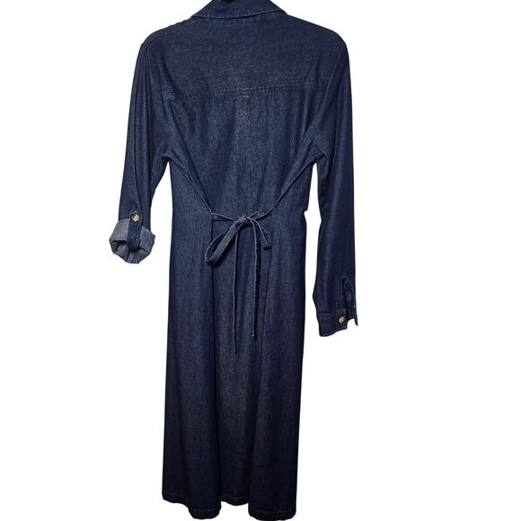 BFA Classics Vintage Denim Dress Chambray
Roll Tab Sleeves Women's Size 10 Blue - Picture 2 of 7